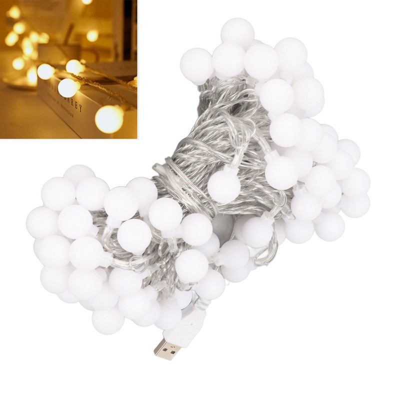 Ball String Lights Waterproof USB Port Power Supply LED Decorative