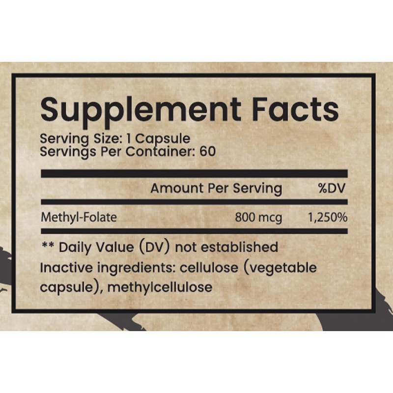 Teton Naturals METHYLFOLATE-7.5-60 Cap Natural Wellness