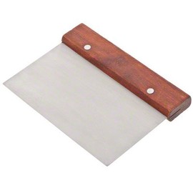 Update International WDS-36 Stainless Steel Dough Scraper with Wood Handle, 6-Inch, Set of 12
