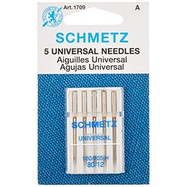 Euro-Notions Schmetz Universal Machine Needles, Size 12/80 5/Pkg