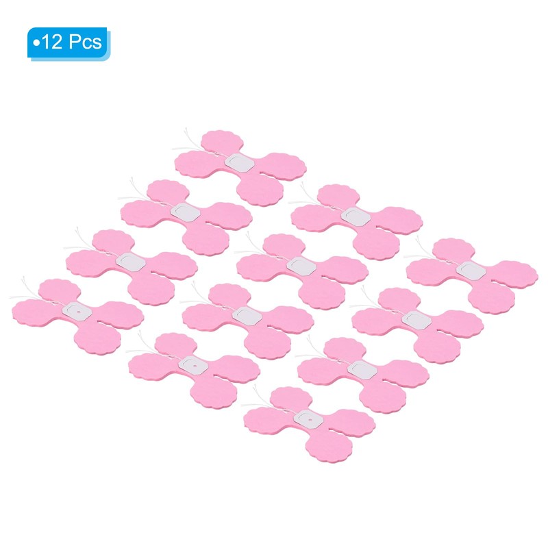 PATIKIL 9.8フィートの四つ葉のガーランド 12パックのティッシュペーパー吊り下げ式フラワーガーランド 再利用可能なストリーマー パーティーや結婚式の背景装飾用 ライトピンク