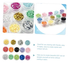 Gatuida 14 Boxes Star Sequin Nail Charms DIY Glitter Stars for Nail Art Creative Decorative Manicure Accessories Easy to Apply for Unique Designs for Parties Birthdays and Celebrations