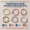 WEGLS 6 Pcs for Hea-ted Merch Riva-lry Bracelet Letter Beads