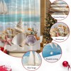 ZFMRZF Beach Shower Curtain, Coastal Ocean Scene with Seashells, Starfish,