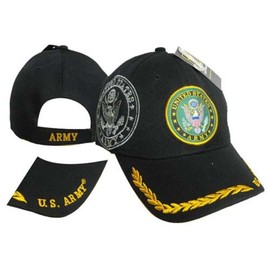 K's Novelties U.S. Army Seal Shadow Emblem Black Embroidered Cap Hat 601B
