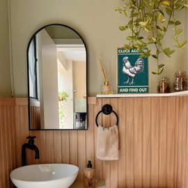 Wallors Vintage Rooster Decor Funny Chicken Coop Signs for Outdoor Farmhouse Decor Cluck Around and Find Out Metal Sign Farm Kitchen Art Decoration 8X12 Inches