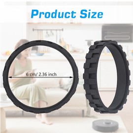 4-Piece Tyres for iRobot Roomba Wheels, Non-Slip Wheel Tyre Replacement, Easy Installation Wheel Tyres Compatible with iRobot Roomba 500, 600, 700, 800, 900, e and i Series Models