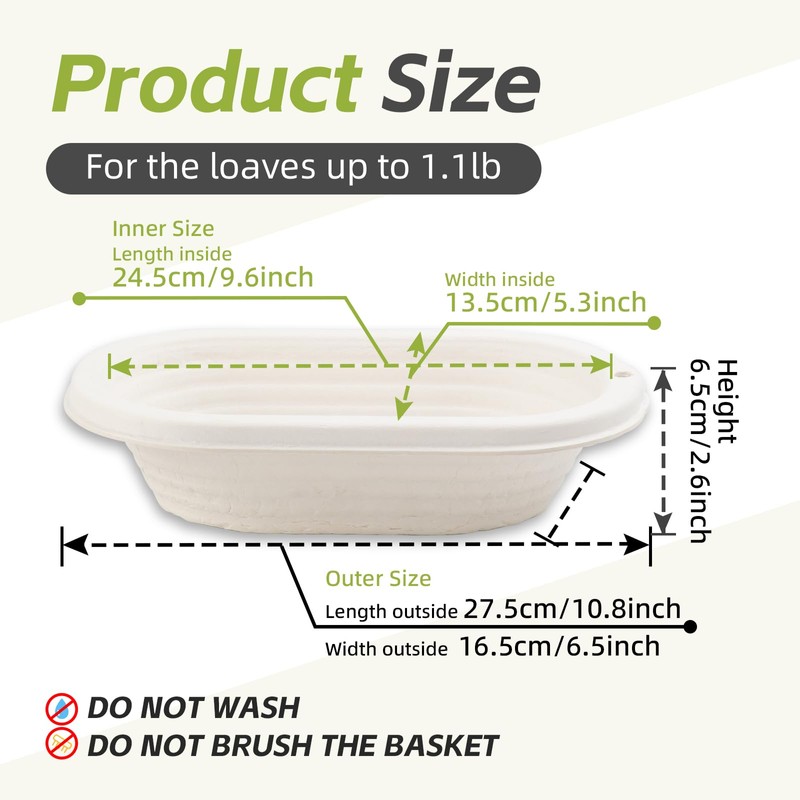 Sourdough Proofing Basket 11inch Oval Banneton Sourdough Bread Baking Supplies