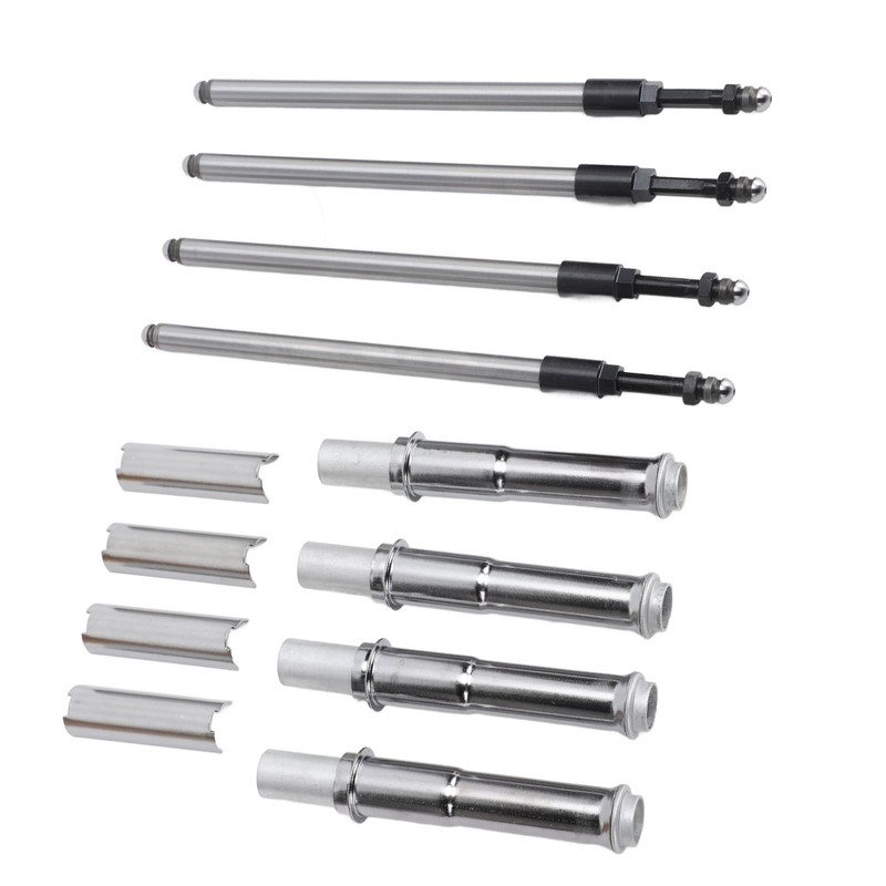 24PCS Adjustable Pushrods Cover Kit 0928 0023 Chrome Push Rod