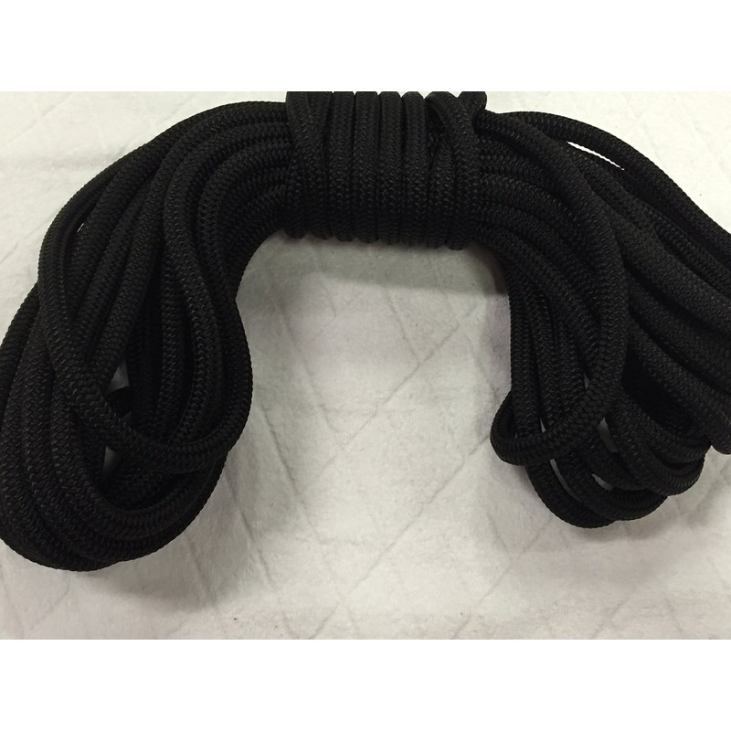 3/8 Inch Black Double Braid Nylon Rope