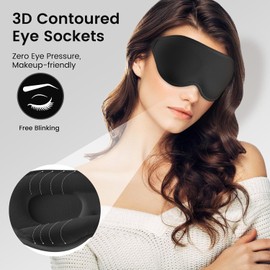AUDREE- “Audree Eye Mask for Sleeping 3D Contorneado 100% Sleep Mask Light Blocking Eyemask para Mujeres y