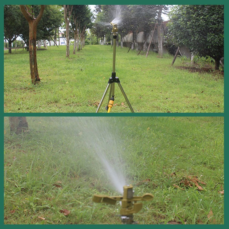 Impact Sprinkler on Retractable Tripod Base, Heavy Duty Zinc Alloy