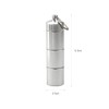 Aluminum Pill Box, Portable 3 Layers Pill Cases Waterproof Pill