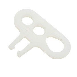 5 x 3-Hole Strain Reliever with Clamp Holder 41 x 30 x 2 mm White Plastic Cable Pull Relief for Cable