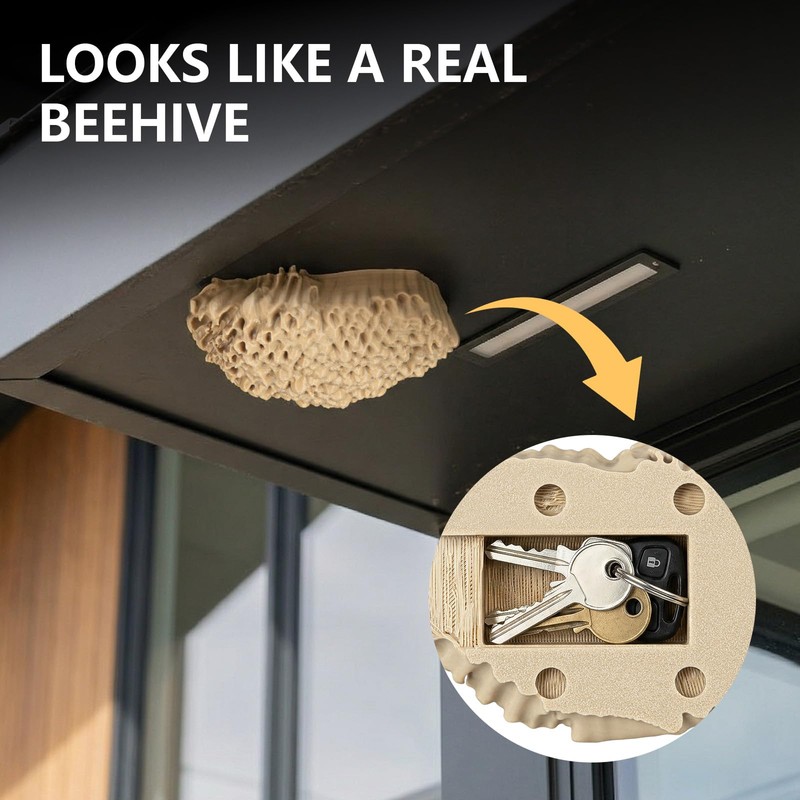 Realistic Wasp Nest Geocache Container with Magnet, Hidden Outdoor Cache