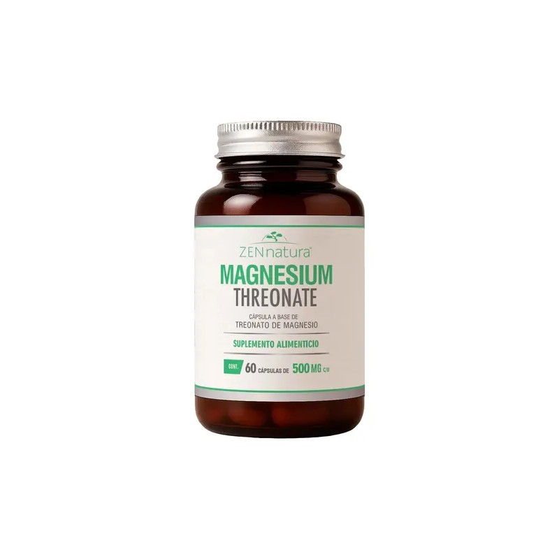 L-Treonato de Magnesio 500 mg Magnesium L-Threonate Supplement, 60 Capsules