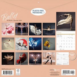 Carousel Calendars, Ballet 2026 Wall Calendar, 12.01'' X 12.01'', 16-Month Calendar with Stapled Binding