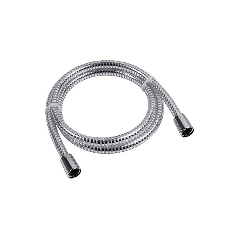 CORNAT TECB3372 Shower Hose Plastic 1,5m Trans./chr, Transparent, 150 cm