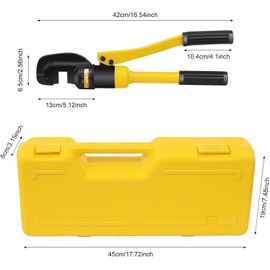 5/8 Inch Handheld Hydraulic Rebar Cutter Tool Portable Rebar Cutting up to 4-16mm #5 Rebar - 8Ton Cutting Force Metal Cutting Tool With Box (5/8 Inch)