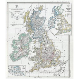 Historic Map : The British Isles at The Norman Conquest, Spruner, 1854, Vintage Wall D?or : 20in x 24in