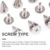 Swpeet 110 Pairs 7mm x 9.5mm Round Cone Spikes and