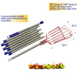 Trademark Innovations Fruit Picker, Red
