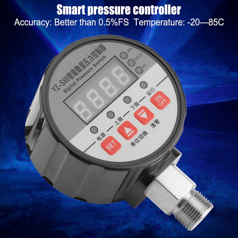 Digital Pressure Switch Controller 0-2Mpa 0.5%FS Accuracy for Water Pump