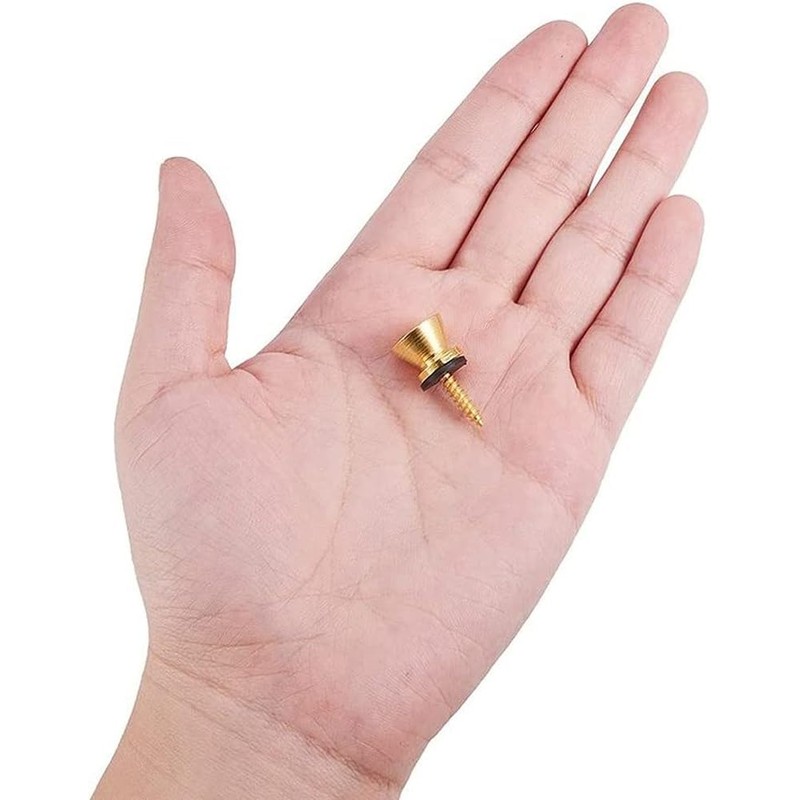 2Pcs Silver Guitar Strap Locks End Pins Tail Nail Lock