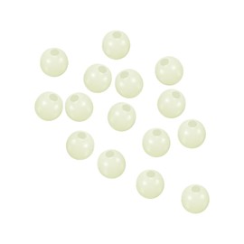 PATIKIL 5mm Glow Fishing Beads, 200Pcs Plastic Round Rubber Luminous Fishing Bait Eggs Rig Bead Tackle Lures Accessories with Storage Box, White