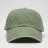 Plain Vintage Washed Cotton Adjustable Dad Hat Baseball Cap (Olive