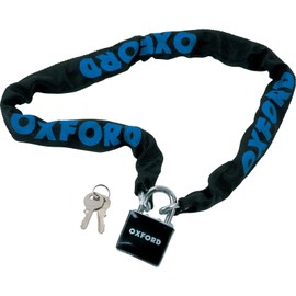 Oxford Chain Lock and Padlock - Black, 900 x 6 mm