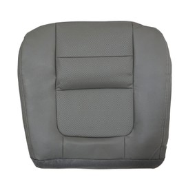 Priprilod Driver Side Bottom Perforated Microfiber Leather Replaement Seat Cover Gray Fit for Ford F250 F350 Lariat 2001