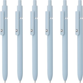 6 Pack Gel Pens, Linfanc Black Ink Pens Fine Point Smooth Writing Pens Bulk, Soft Touch Cute Pens Aesthetic School Supplies, 0.5mm Black Pens for Journaling, Cute Office Supplies for Women & Men