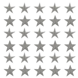 MECCANIXITY Star Iron on Patches Embroidered Sew Patches Appliques Garment Embellishments Iron On Star Appliques for Clothing Repair Backpack Shoes Decoration Dark Grey Pack of 30