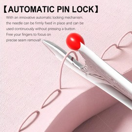 Upgraded 2 in 1 Magnified Seam Ripper，Sharp Sewing Seam Thread Remover Stitch for Hand Sewing, Embroidery with Magnifying Glass (1PCS-Green)