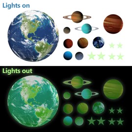 SnailGarden 470Pcs Glow in The Dark Stars and Planets,Luminous Dots Stars and Moon Wall Stickers for Nursery Baby Kids Bedroom Decoration Ceiling and Wall Decals