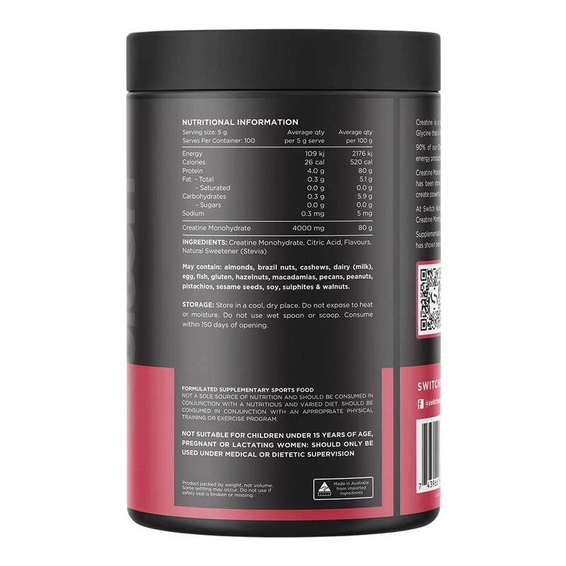 Switch Nutrition Creatine Monohydrate - Mango Passionfruit, 20 x 5g