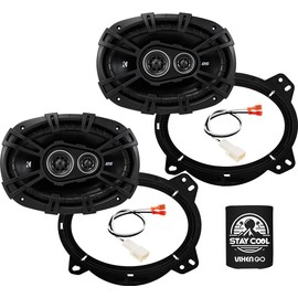 KICKER Speakers 6X9 inch for Toyota Land Cruiser 2008-2021 Upgrade Kit - Pair of DS Series with Adapters and Harness, Car Audio Front Door Speaker DSC69304, 43DSC69304