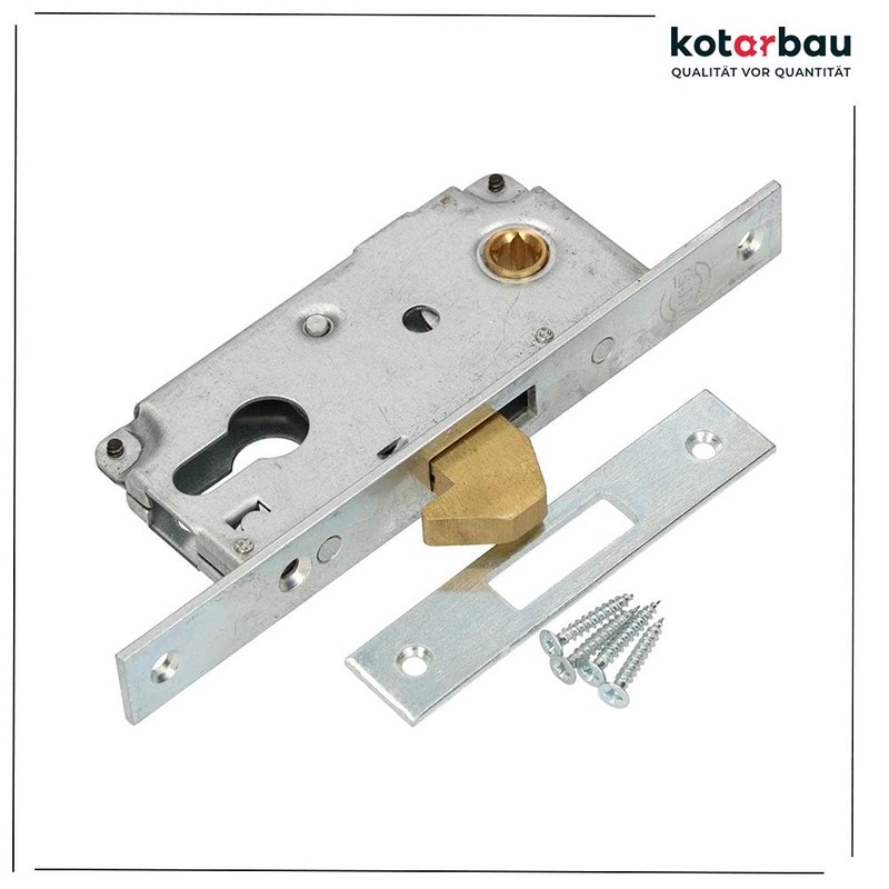 KOTARBAU® 72/40 Sliding Door Mortice Lock Galvanised Corrosion Resistant Strike