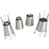 Longdex Sultan Piping Nozzle 4PCS 304 Stainless Steel Russian Piping