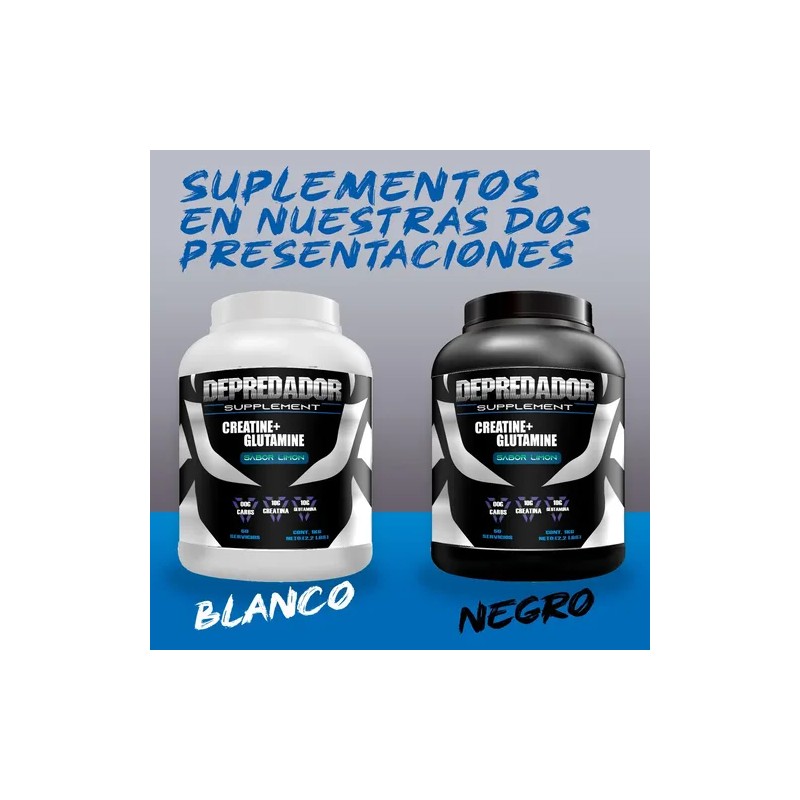 Creatina Glutamina Depredador Protein 1 Kg 50 Servicios