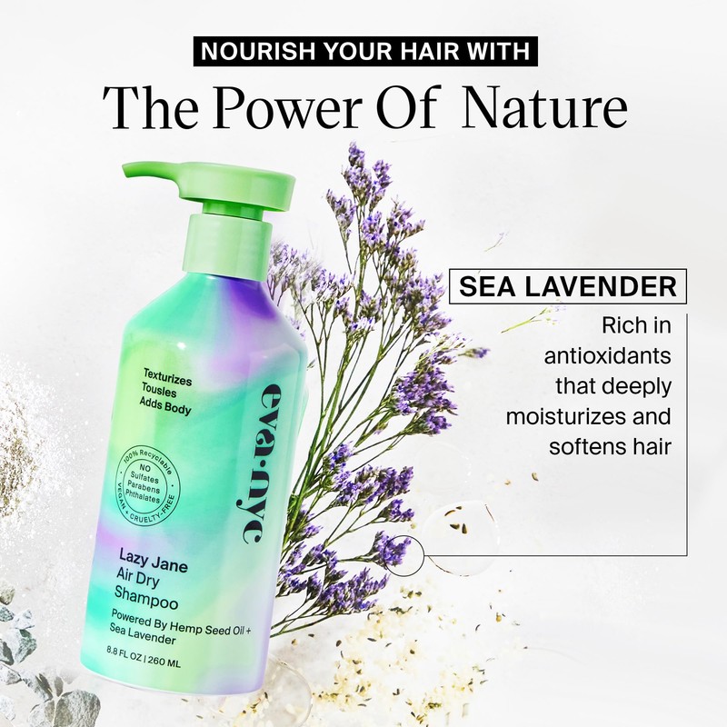 Eva NYC Lazy Jane Air Dry Shampoo, Natural Texture and