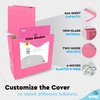 3 Inch 3 Ring Binder Pink, Slant D-Ring 3” Clear