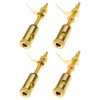 ECSiNG 4pcs 4mm Gold Plated Extended Banana Terminal Connector Banana