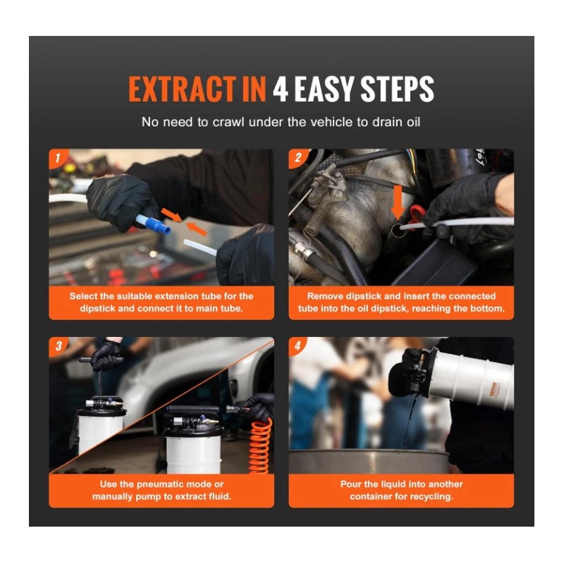 VEVOR 6.5L Oil Extractor Pump–Pneumatic