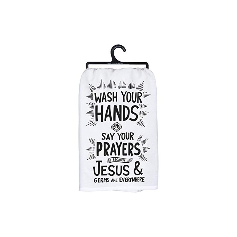 Primitives by Kathy Decorative Kitchen Towel, 28" x 28", Black,
