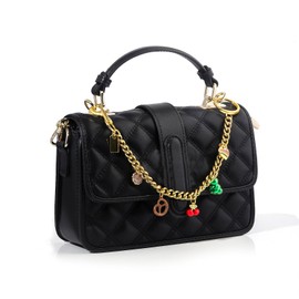 Trendy Gold Keychain for Women-Cherry Pretzel Bag Charms & Purse Accessories - Key Pendant for Handbags,Cute Keychain Gifts