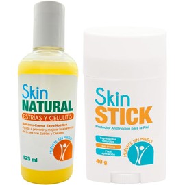 Kit Anti Estrías Y Celulitis + Un Protector De Rozaduras Skin Stick