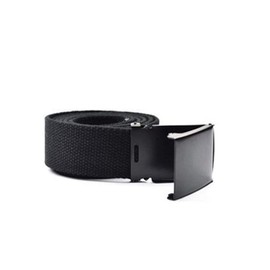 Feesy Black Unisex Canvas Adjustable Military Waist Web Belt / Strap with Slider Buckle with KLOUD City cleaning cloth