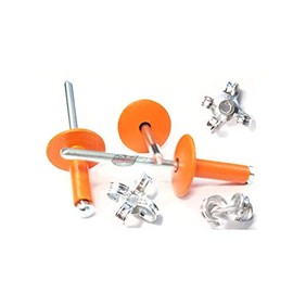 Racer's Speed Shop Orange 3/16" Rivet Large Head Exploding Banana Peel Aluminum Pop Rivets 50 Pack